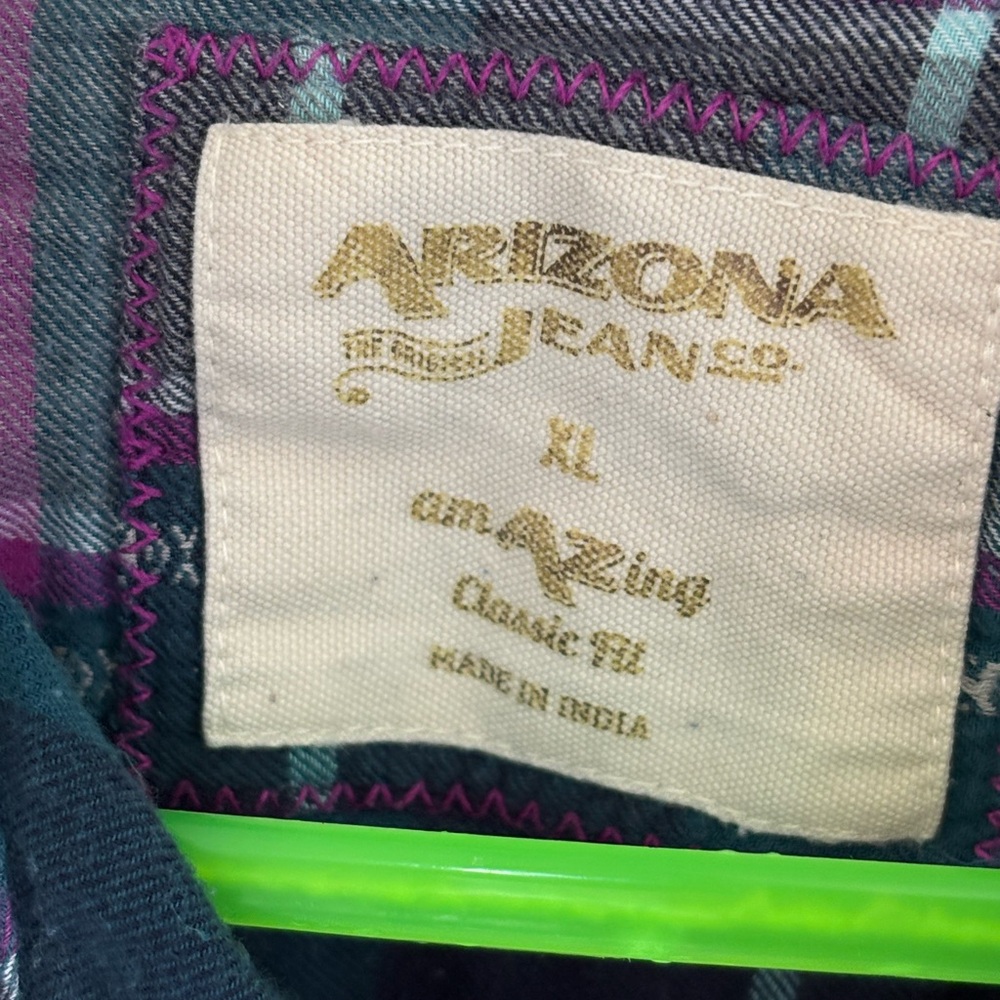 Arizona Jean Company Multicolor Plaid Shirt - Picture 3 of 4